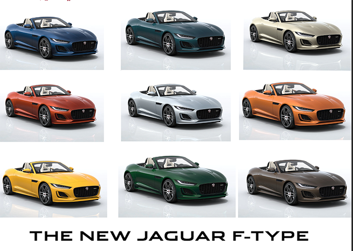 Màu sấc ngoại thất xe Jaguar F-Type